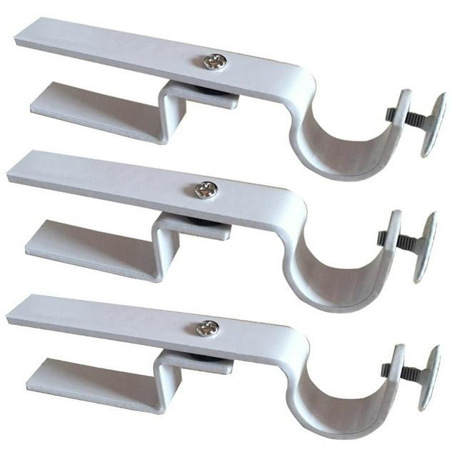 NoNo Bracket - Inside Mounted Blinds Curtain Rod Bracket Attachment (White Set of 3)
