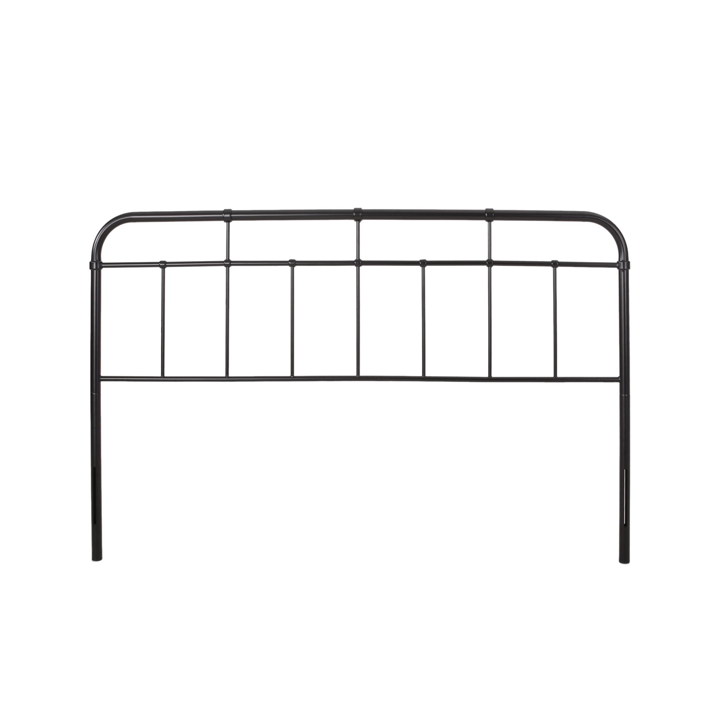 Noble House Aron Industrial Iron King Headboard, Flat Black