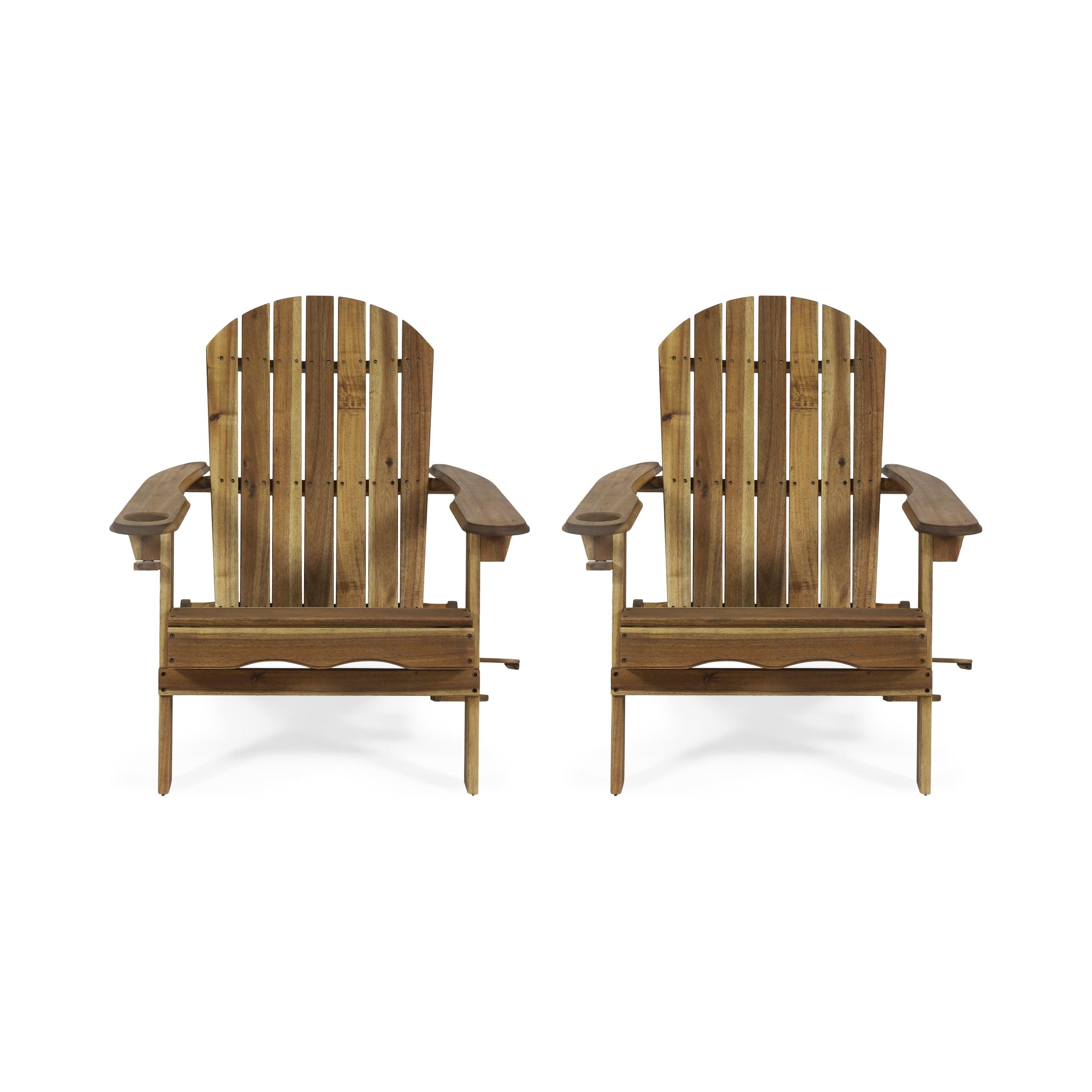 Highland Dunes Mccombs Solid Wood Folding Adirondack Chair (Set of 2)
