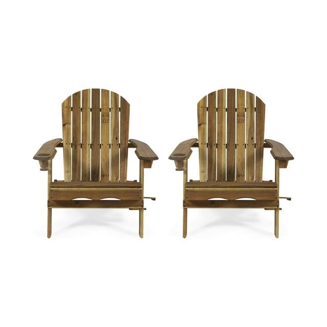 Highland Dunes Mccombs Solid Wood Folding Adirondack Chair (Set of 2)