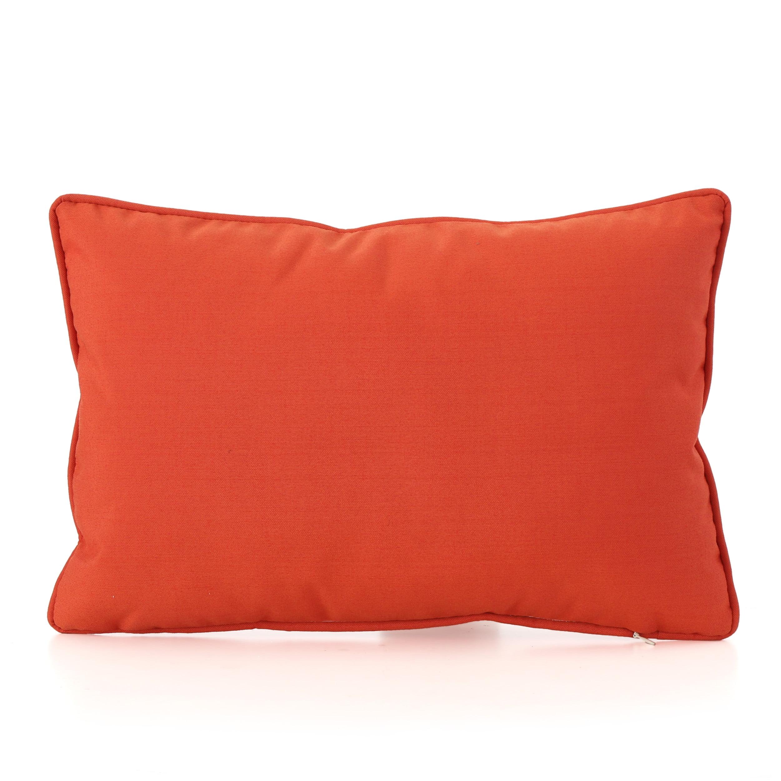 Sunset Glow 18"x6" Orange Polyester Outdoor Bolster Pillow