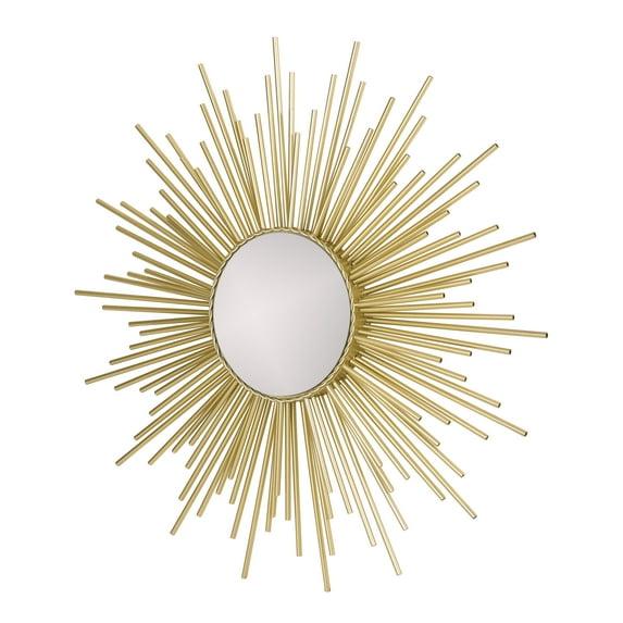 Noble House Jill Metal Sunburst Wall Mirror, Gold