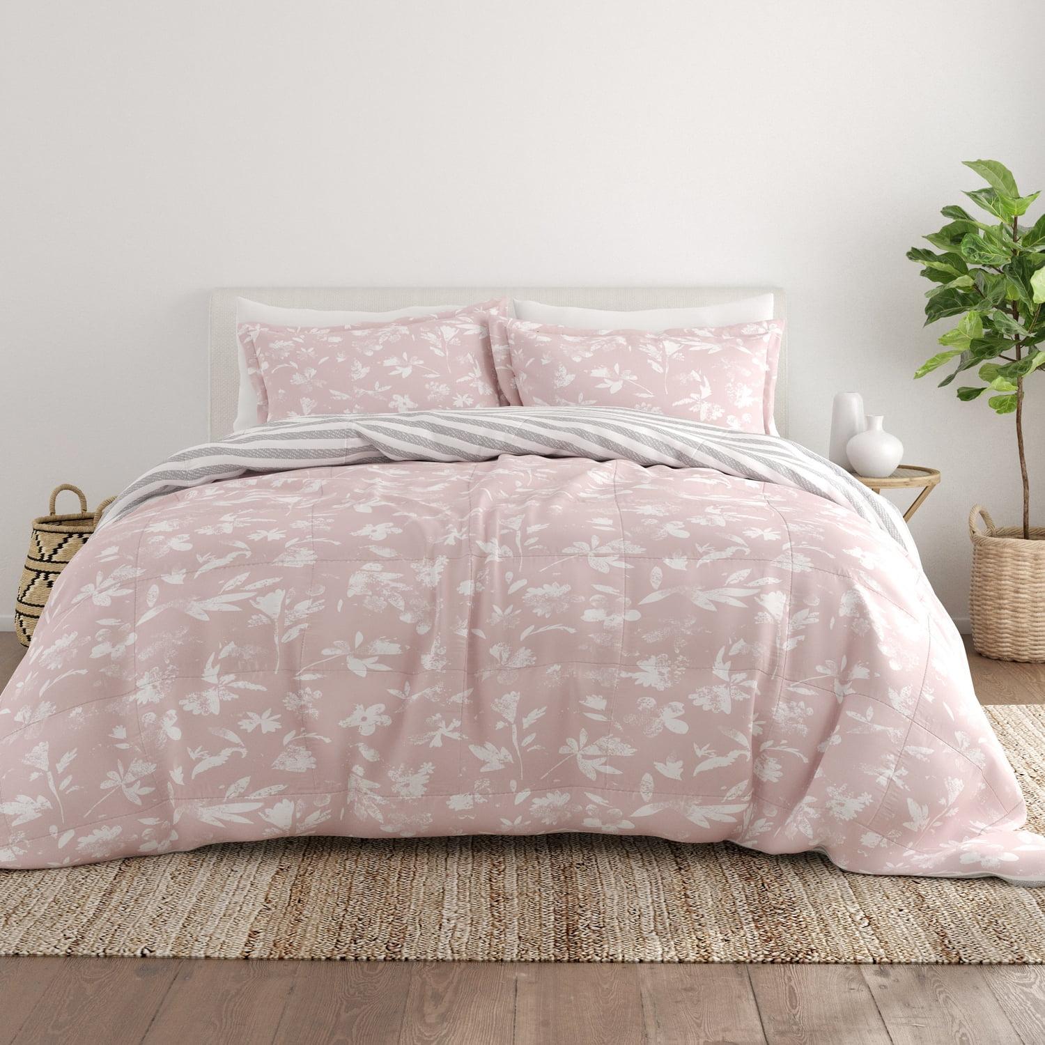 Becky Cameron Down Alternative Pressed Flowers Reversible Comforter Set
