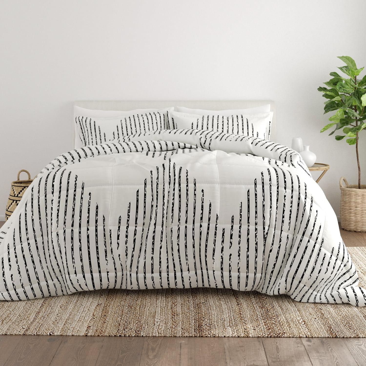 Soft Diamond Stripe Down-Alternative Comforter Set