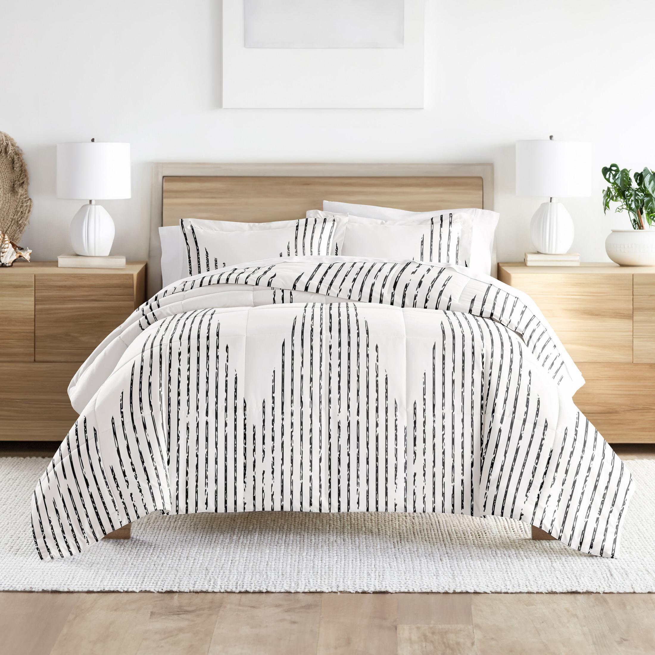 Becky Cameron Soft Diamond Stripe Down-Alternative Comforter Set