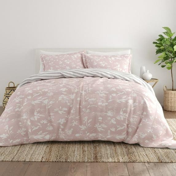 Becky Cameron Down Alternative Pressed Flowers Reversible Comforter Set
