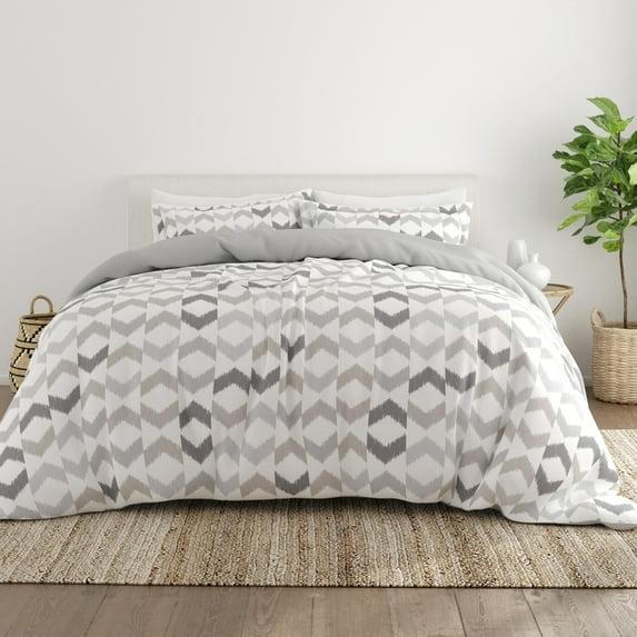 IEnjoy Home Reversible Chevron Pattern 3-Piece Duvet Cover Set