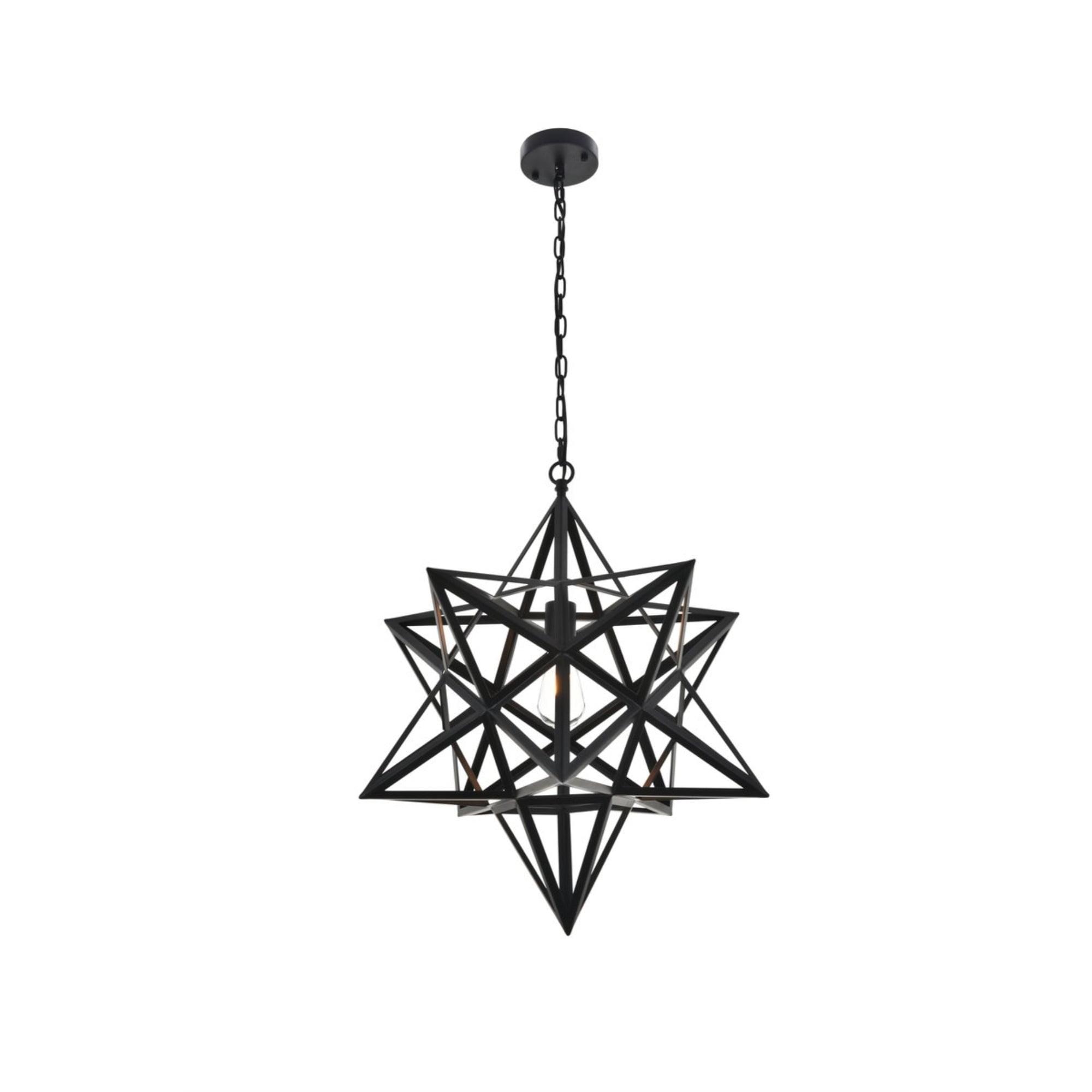 Nocturne Starlight Black Iron 1-Light Pendant