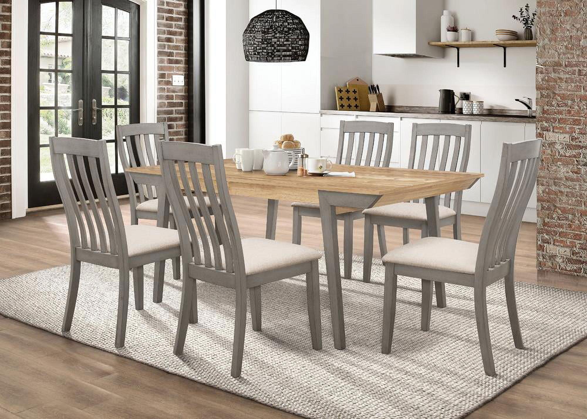 Nogales 5-Piece Acacia and Coastal Grey Dining Set