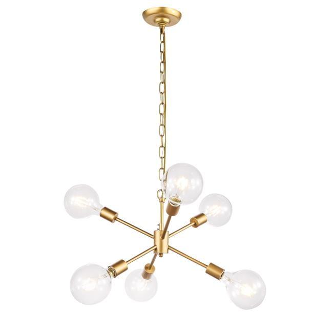 Nolan 6 Light Brass Ceiling Pendant