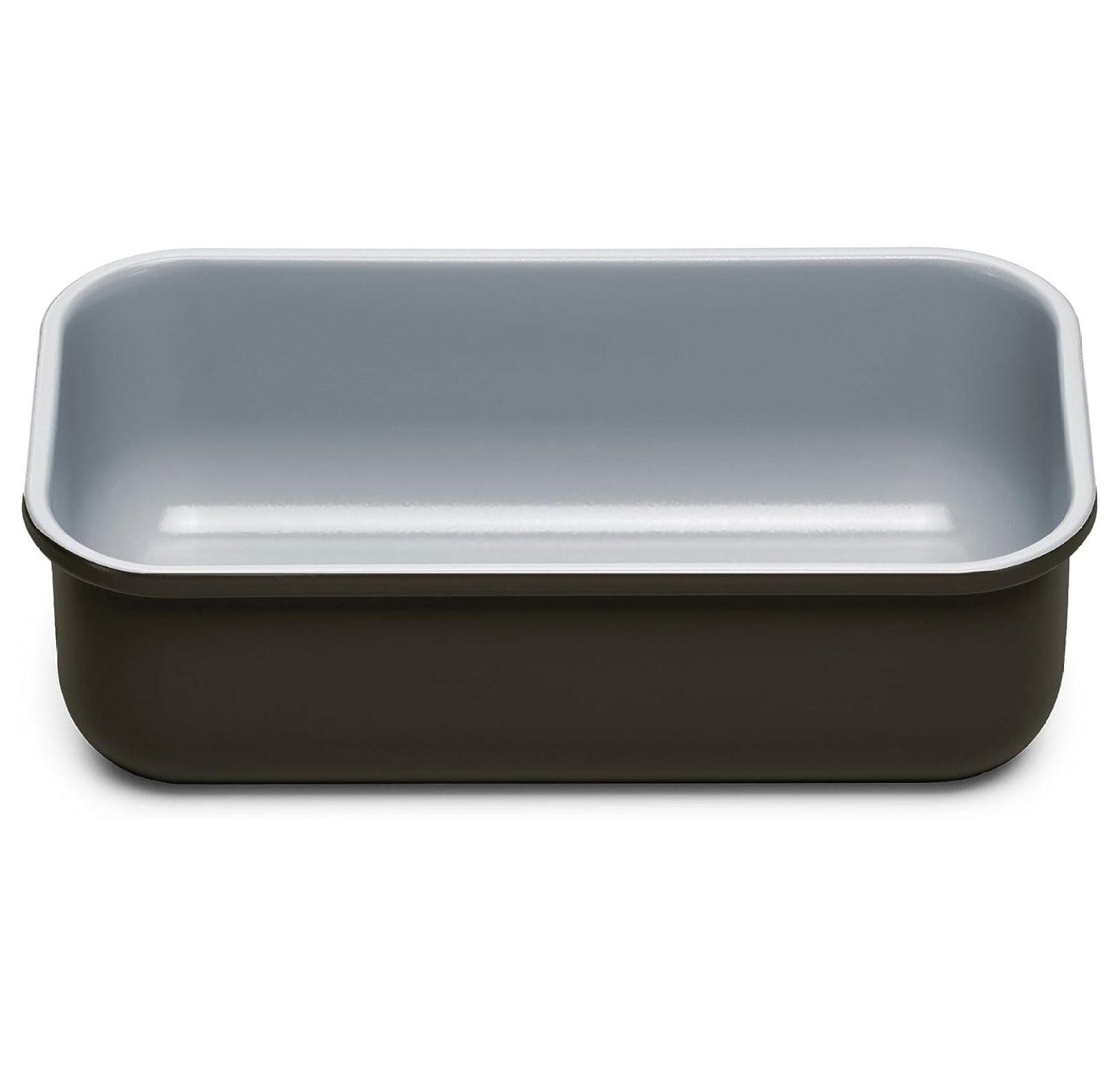 Non-Stick Ceramic 1 lb Loaf Pan - Naturally Slick Ceramic Coating - Non-Toxic, PTFE & PFOA - Perfect for Pound Cakes, Breads, & More - Black