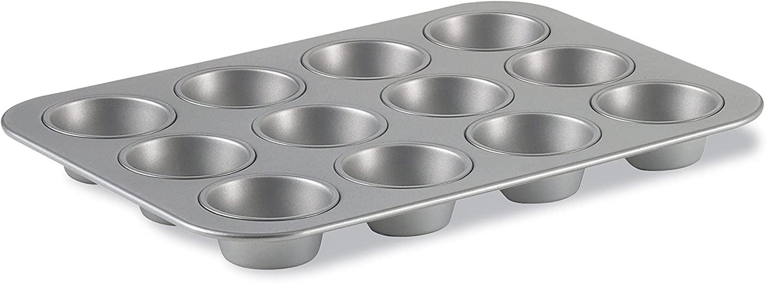 Silver Nonstick 12-Cup Steel Muffin Pan