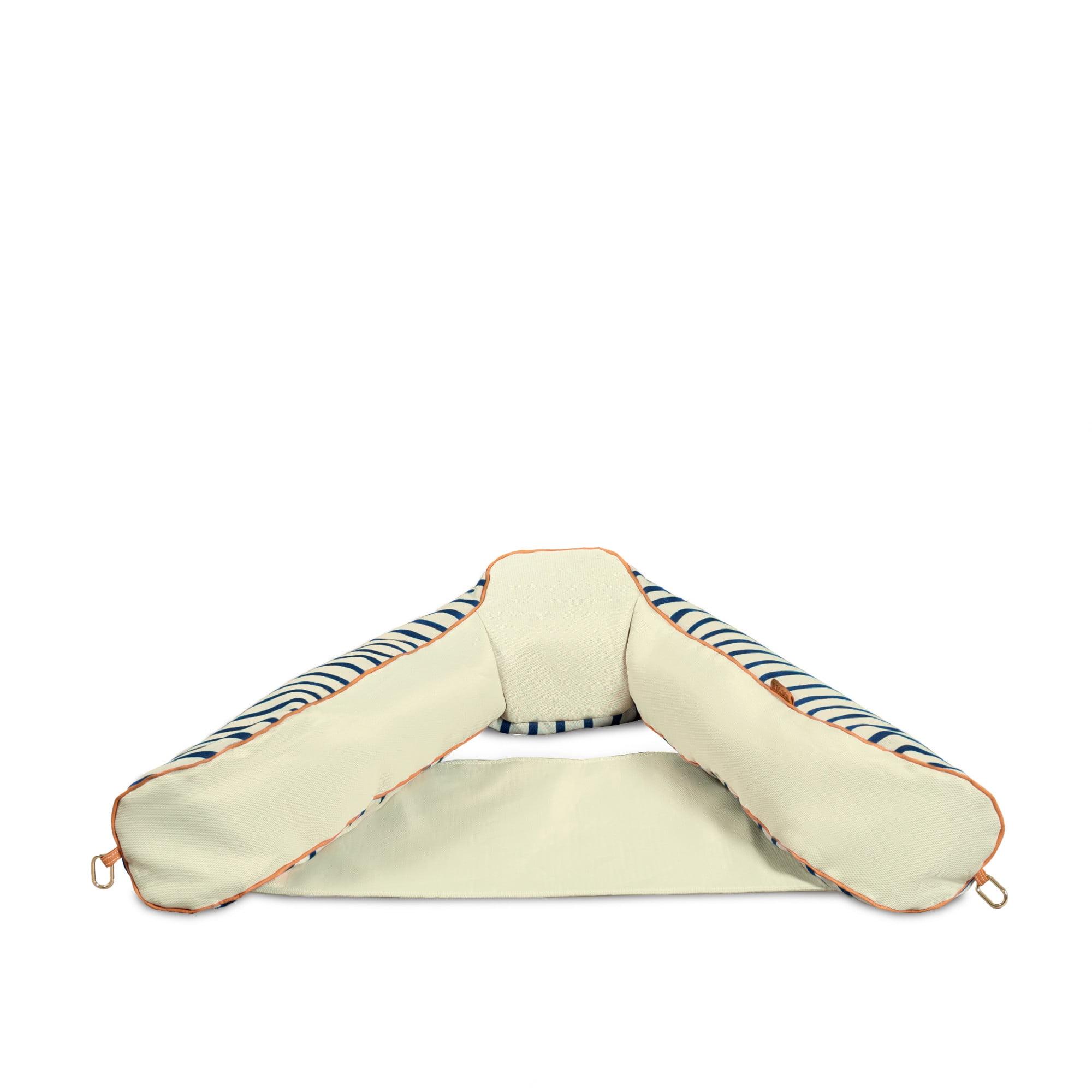 Big Joe Lux Bali Sling Pool Float, Cape Stripe, UV Protected, No Inflation Needed