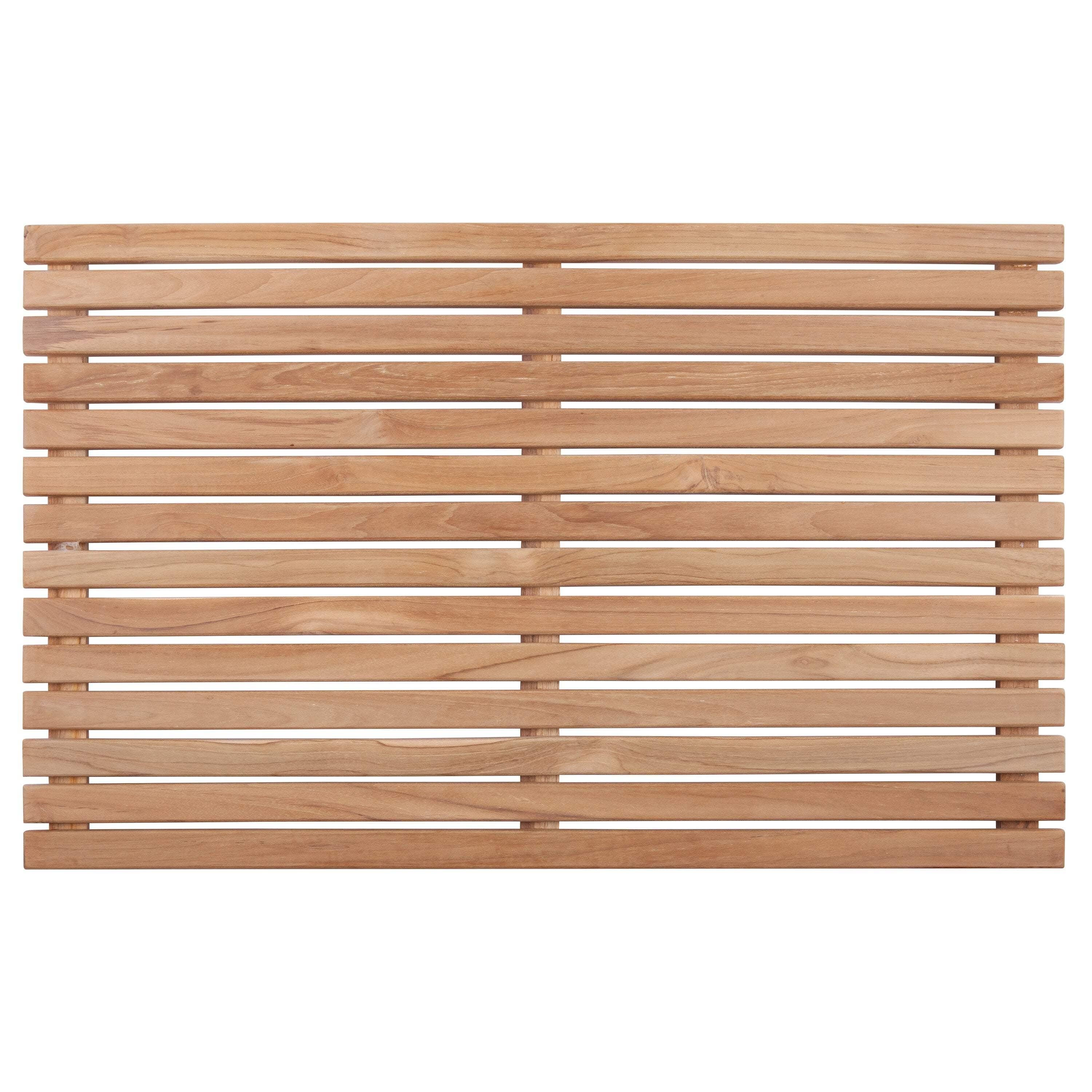 Nordic Teak 31.4" x 19.6" Natural Shower and Bath Mat - Beige