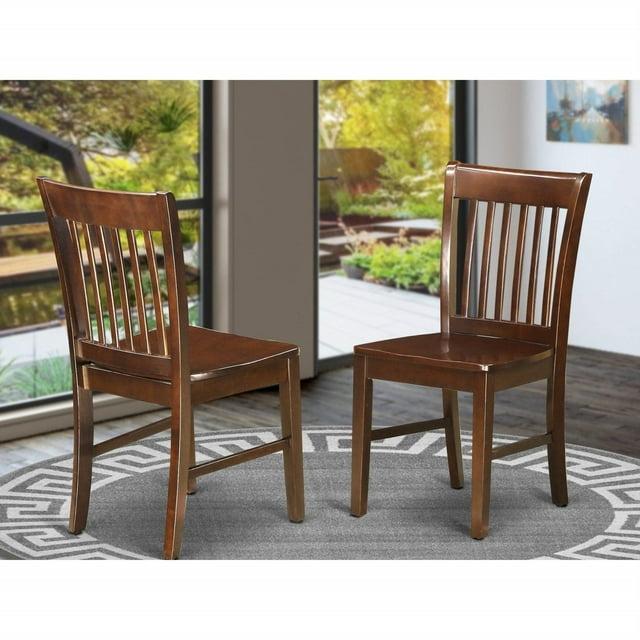East West Furniture, Norfolk Dining room chair Fabric Seat -Mahogany Finish.