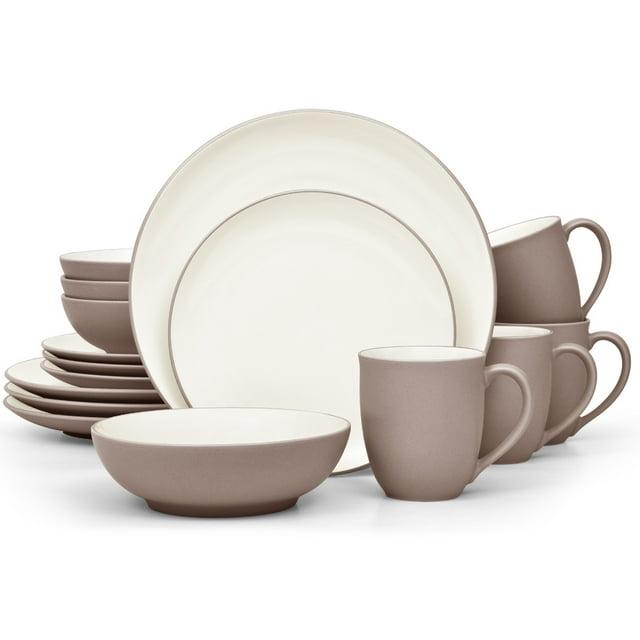 Noritake Colorwave Clay 16-Piece Coupe Dinnerware Set, Service for 4
