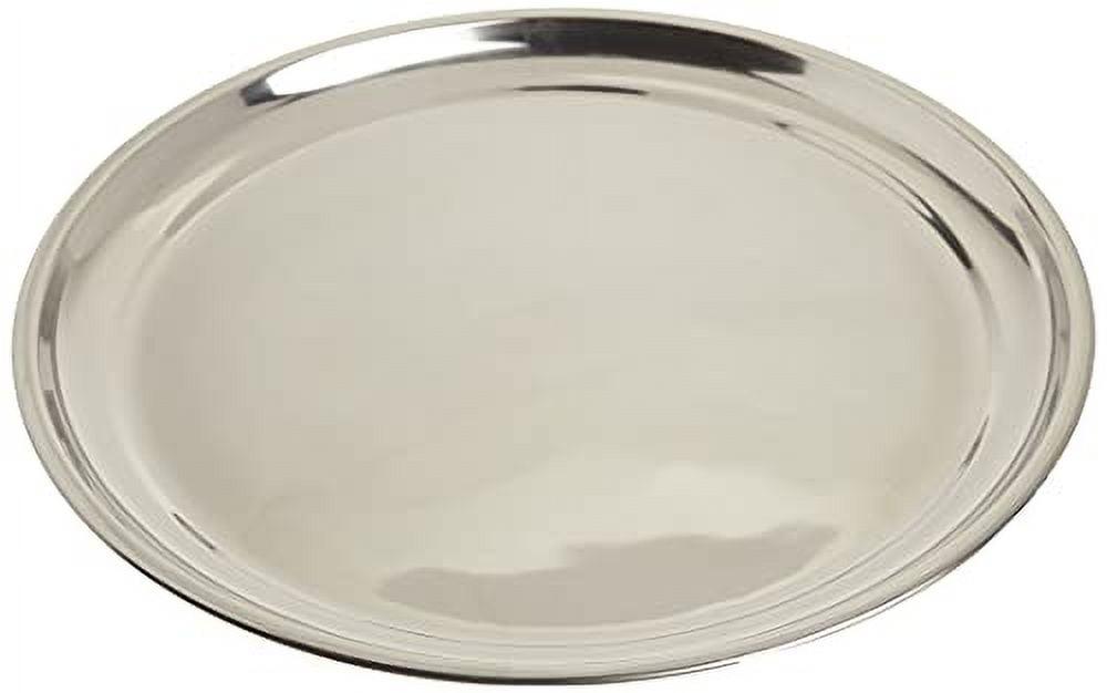 Stainless Steel 15.5" Round Pizza Pan and Serving Tray