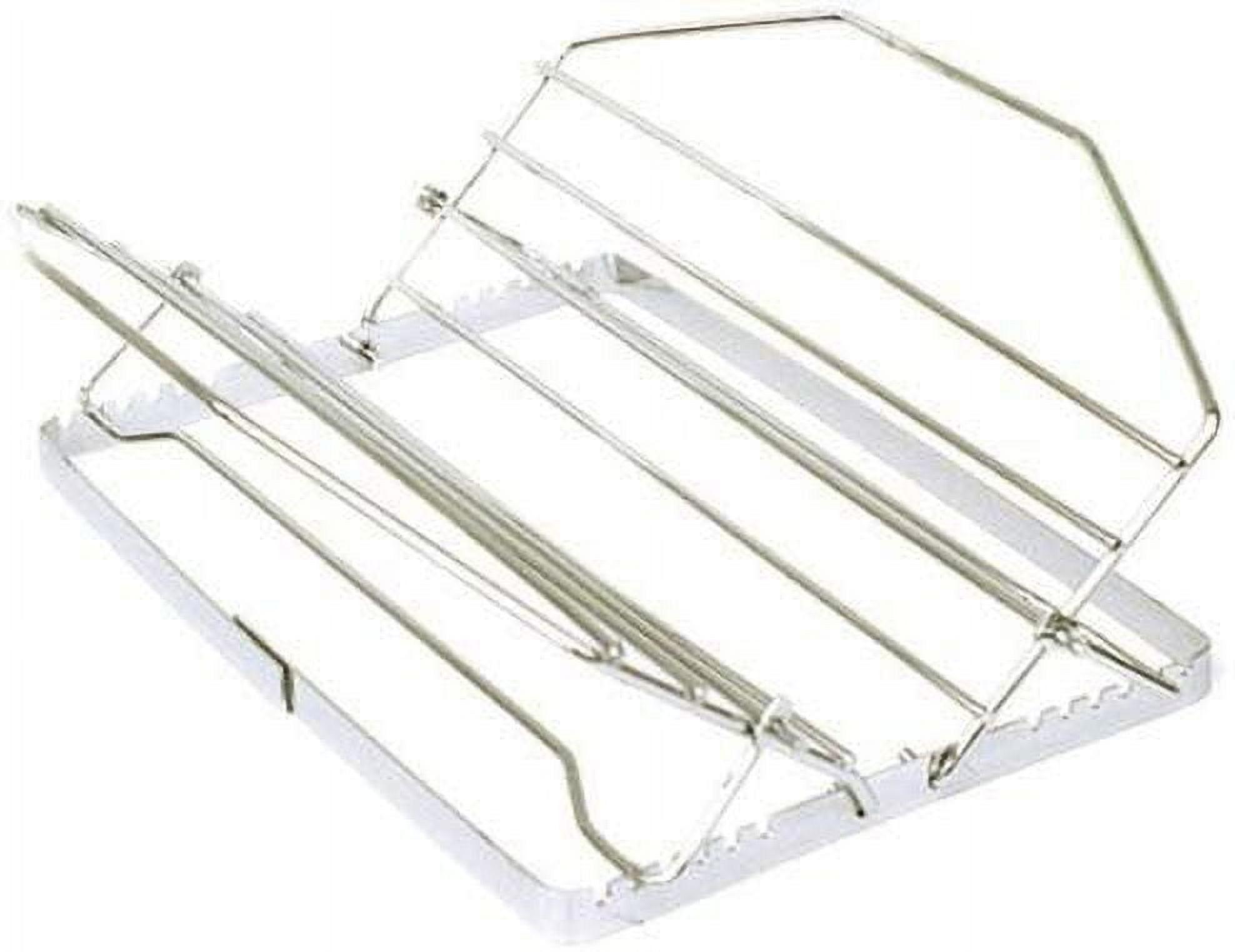 Adjustable Silver Nickel-Plated Roast Rack, 11 Inches