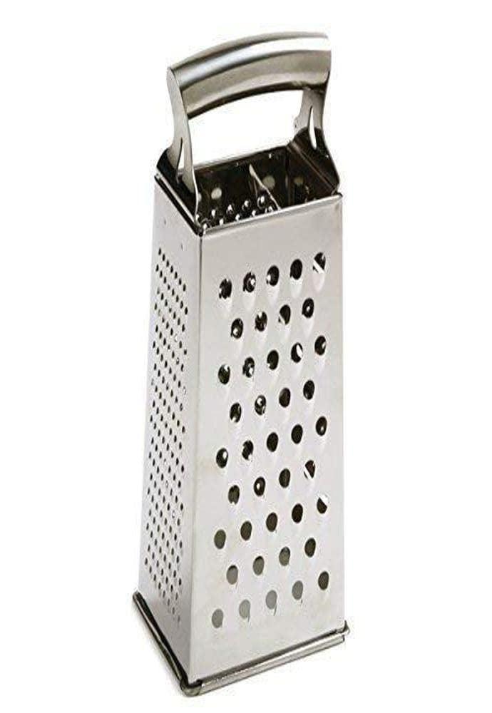 Stainless Steel 4-Sided Box Grater with Comfort-Grip Handle