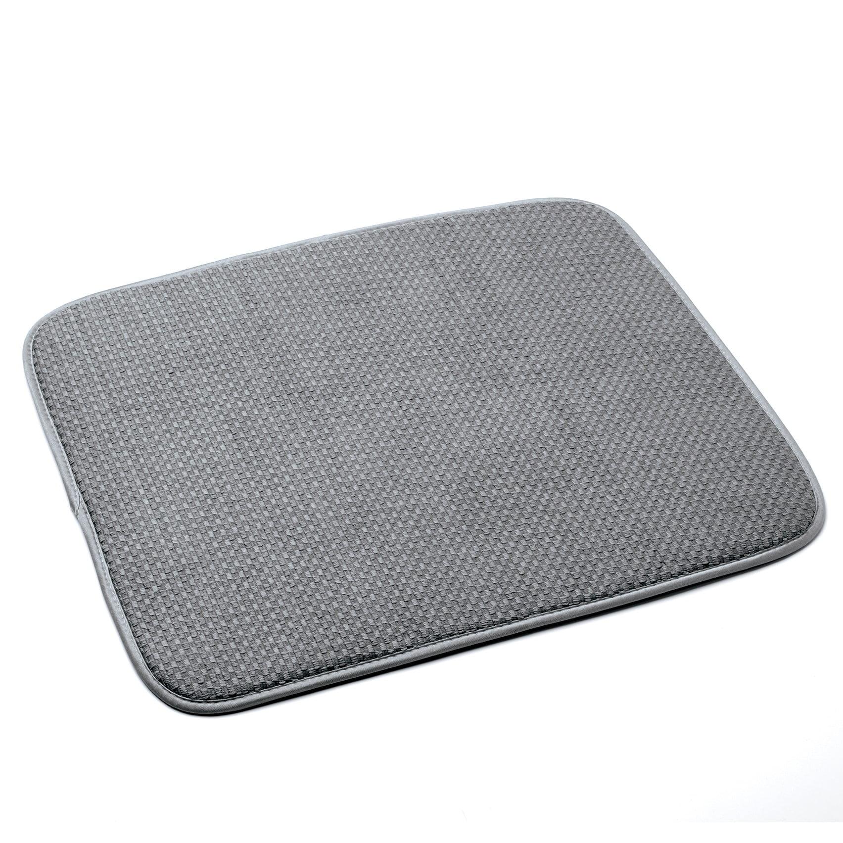 Gray Microfiber Foldable Dish Drying Mat