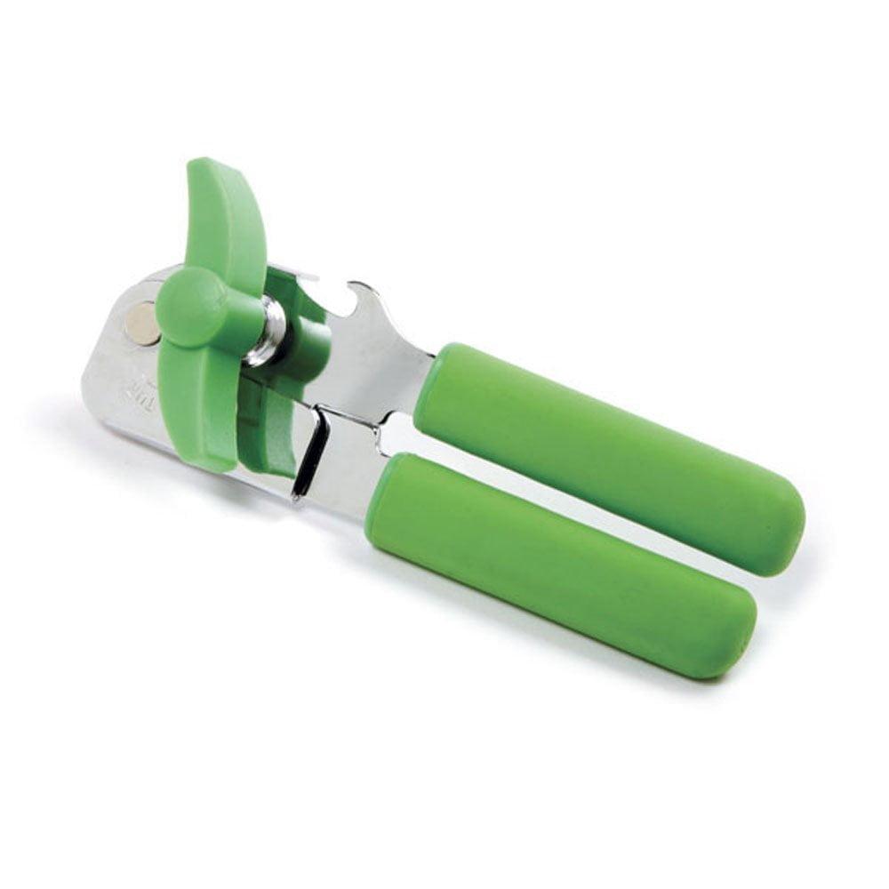 Green Ergonomic Stainless Steel Can and Bottle Opener