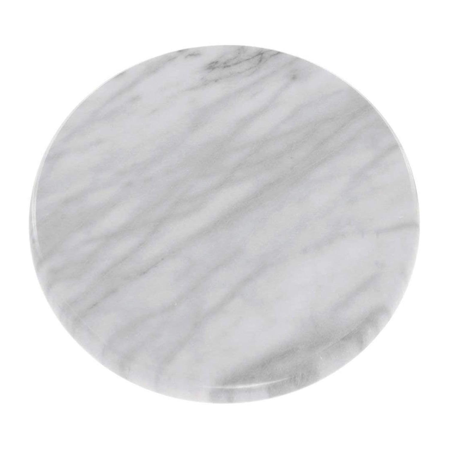 White Marble 12-Inch Revolving Lazy Susan