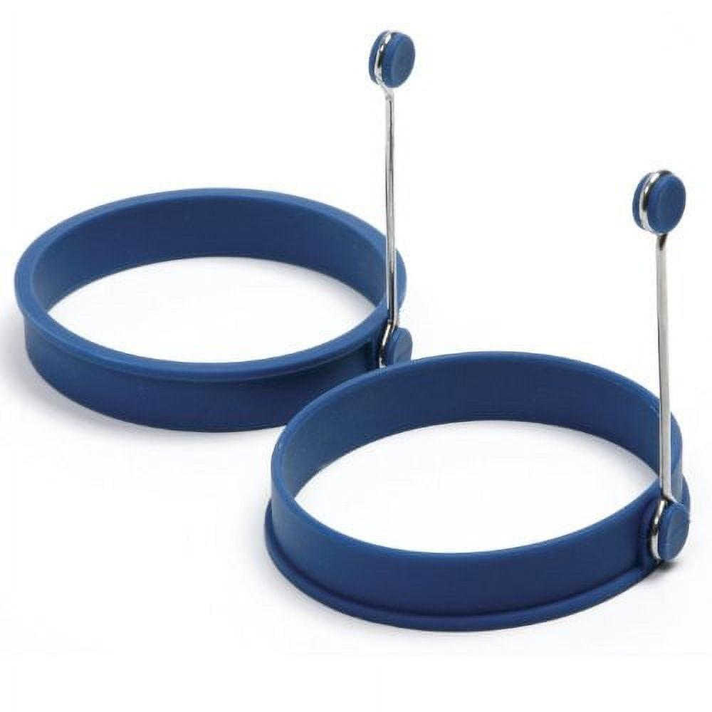 Norpro 4-Inch Silicone Round Pancake and Egg Rings, Set of 2, Blue