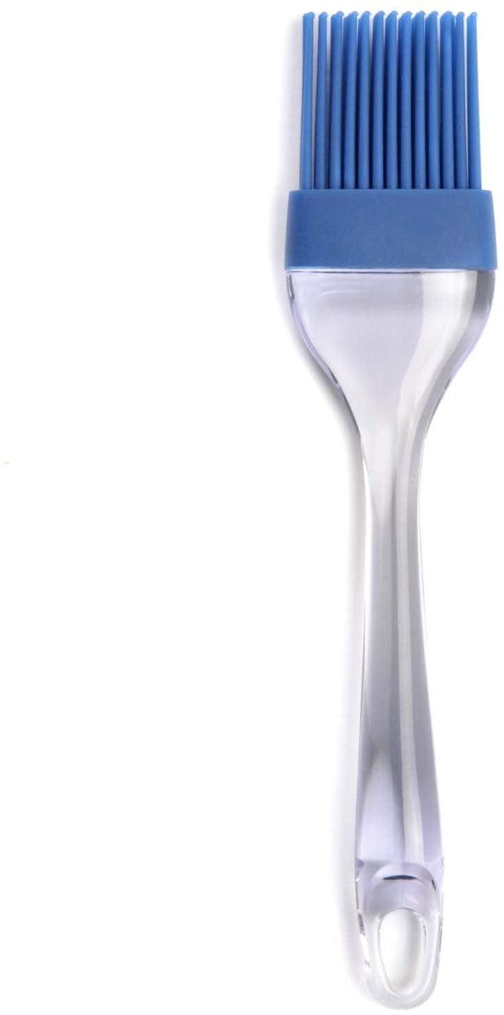 Blue Silicone Basting Brush with Clear Acrylic Handle