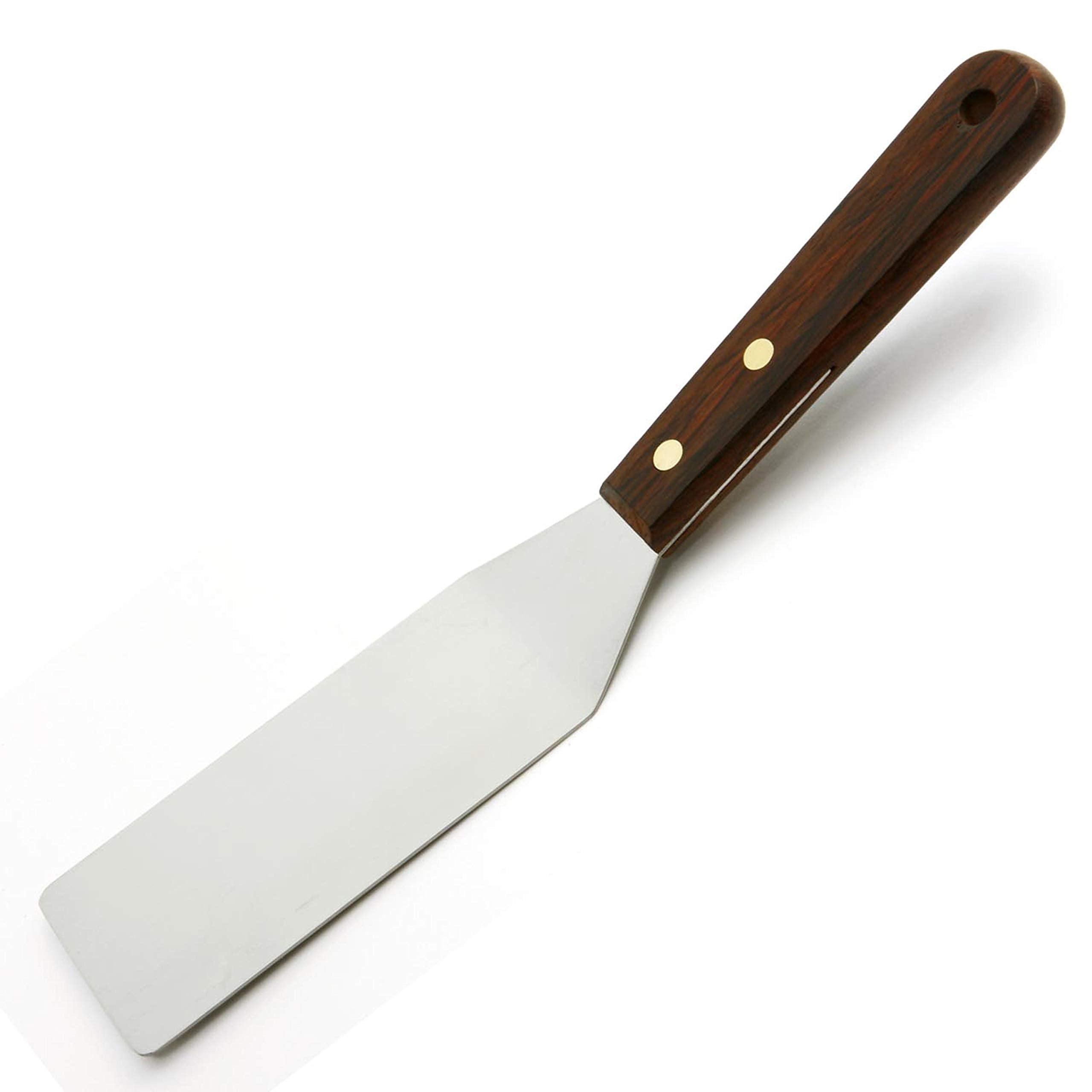 Stainless Steel Turner with Wood Handle, 10-inch