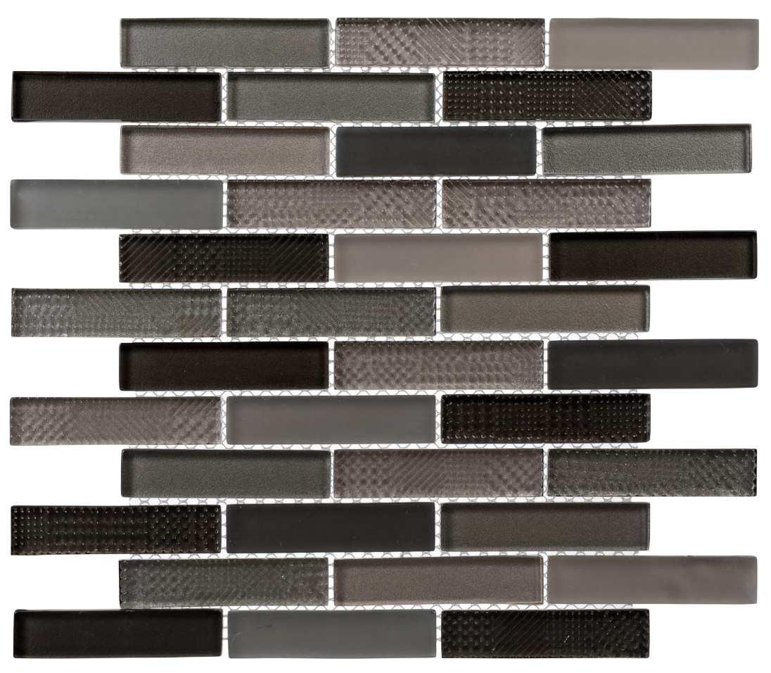 North 1'' x 4" Glass Mosaic Kitchen Backsplash, Bathroom, Shower, Pool, Wall and Floor Tile