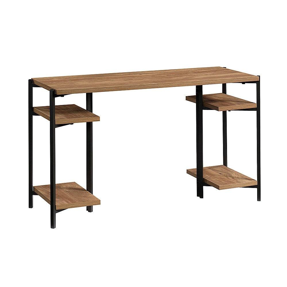 North Avenue Computer Desk with Open Shelves Sindoori Mango - Sauder: 60" Office, Modern Style, Metal Frame: Laminate Workstation with Fixed Shelf