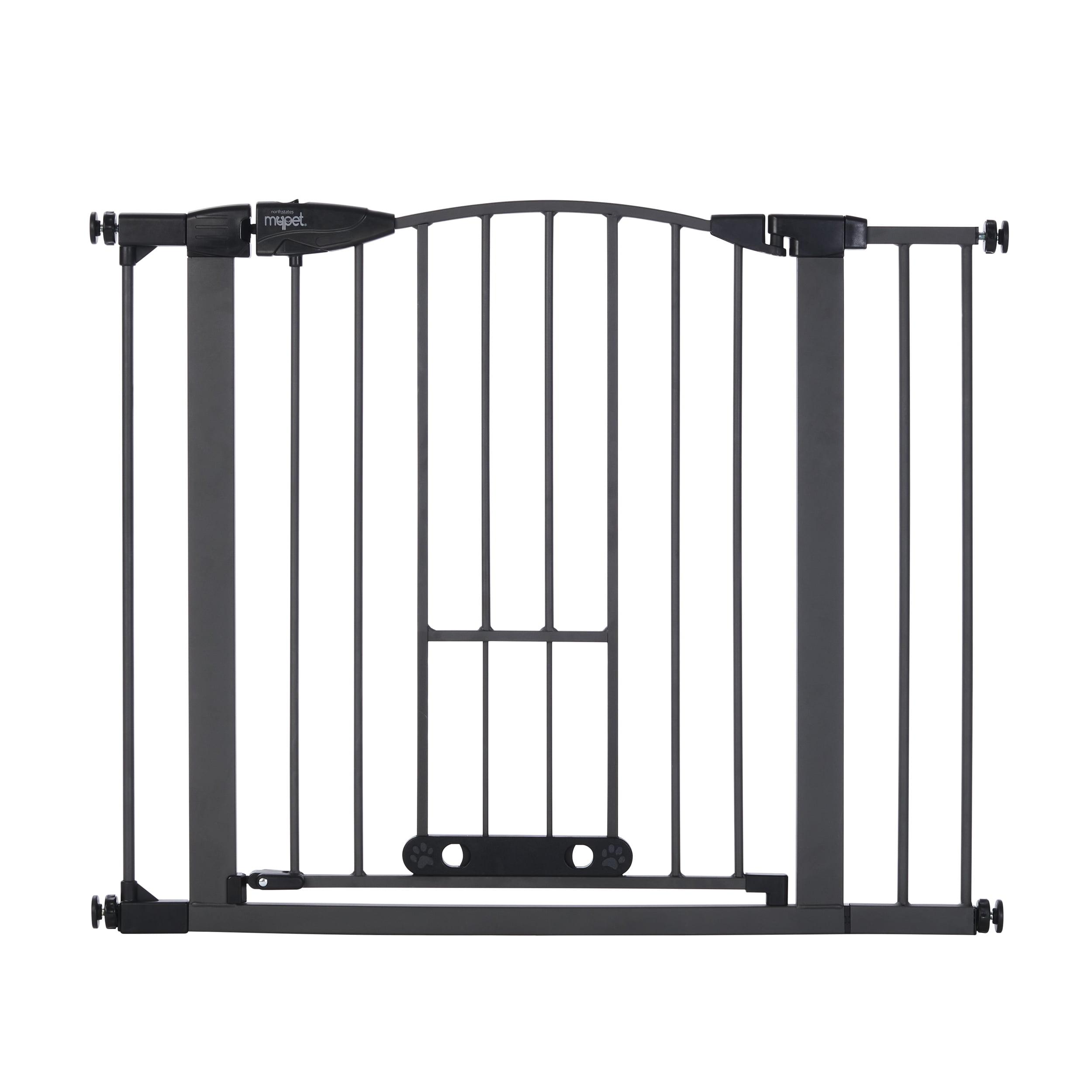 North States MyPet Wide Metal Deco EasyPass Pet Gate, Expands to 40.5" Wide