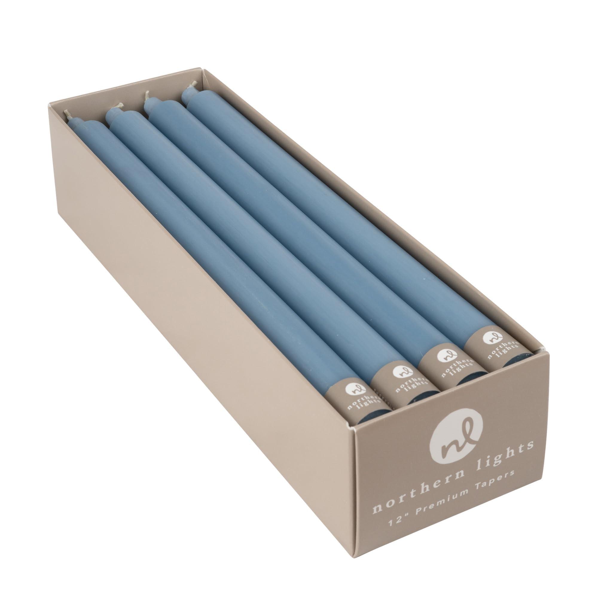 Prairie Blue 12-Inch Soy Dripless Taper Candles