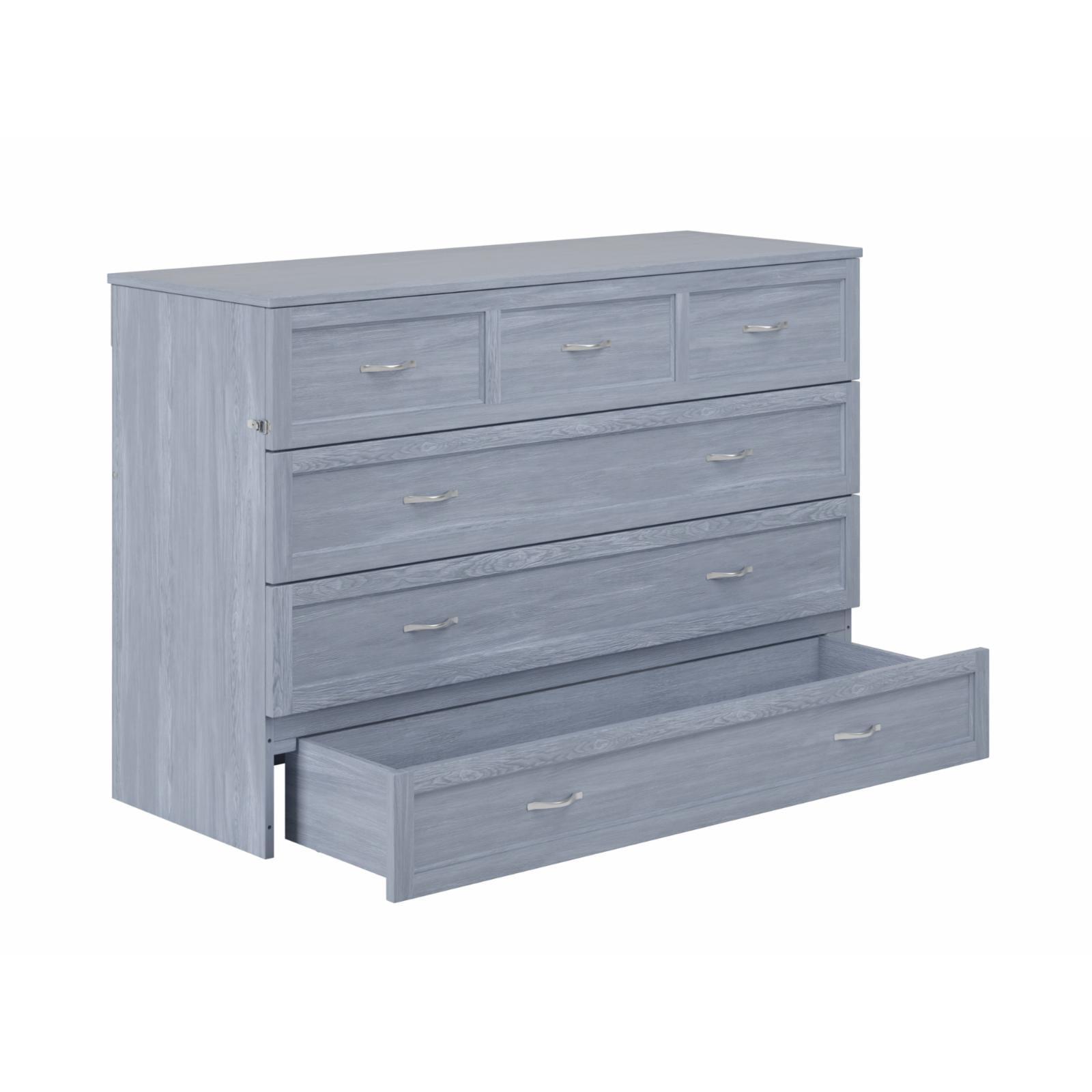 Northfield Driftwood Queen Murphy Bed Chest with Built-in Charger