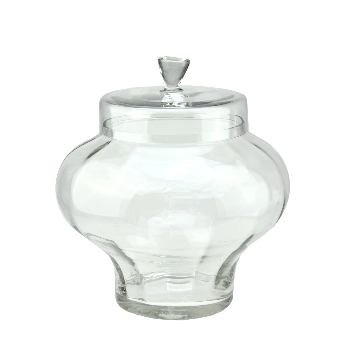 Clear Segmented Glass Container with Lid