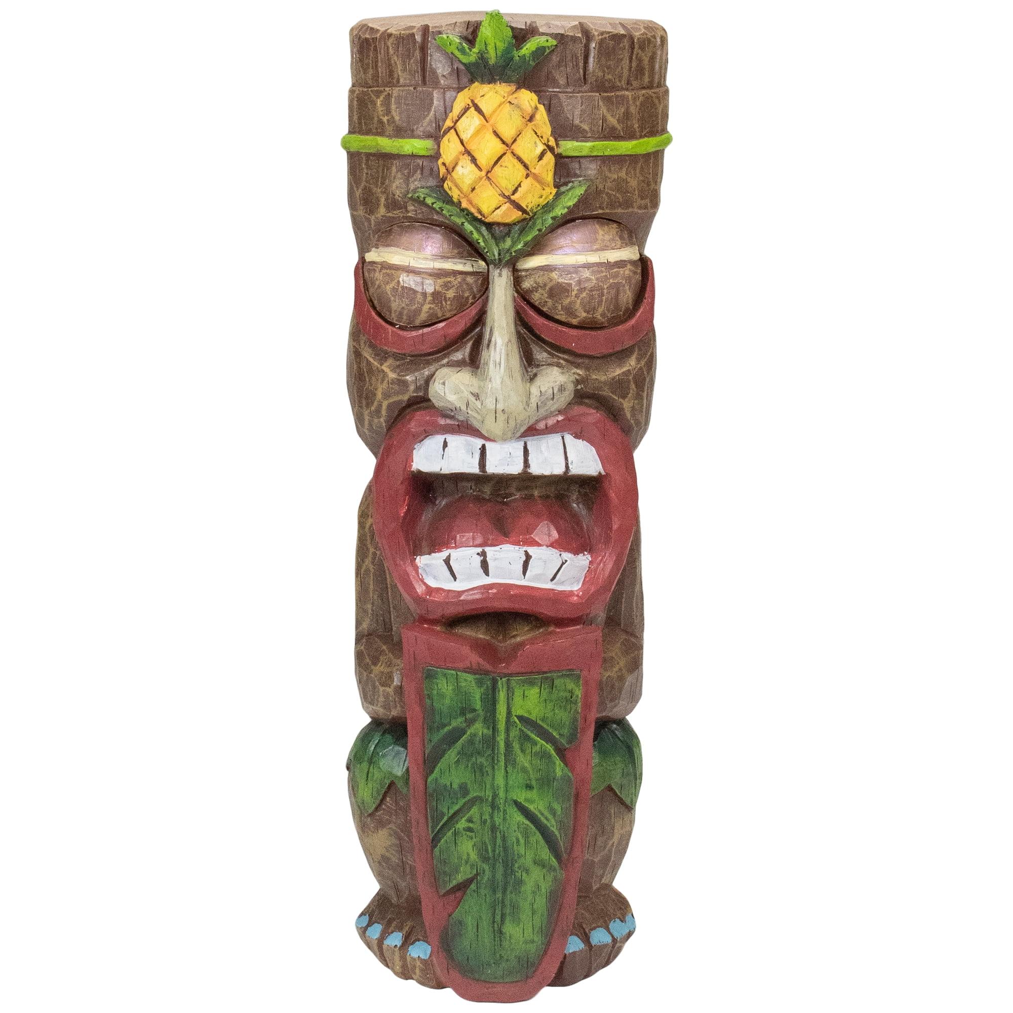 16" Solar Lighted Polynesian Tiki Garden Statue