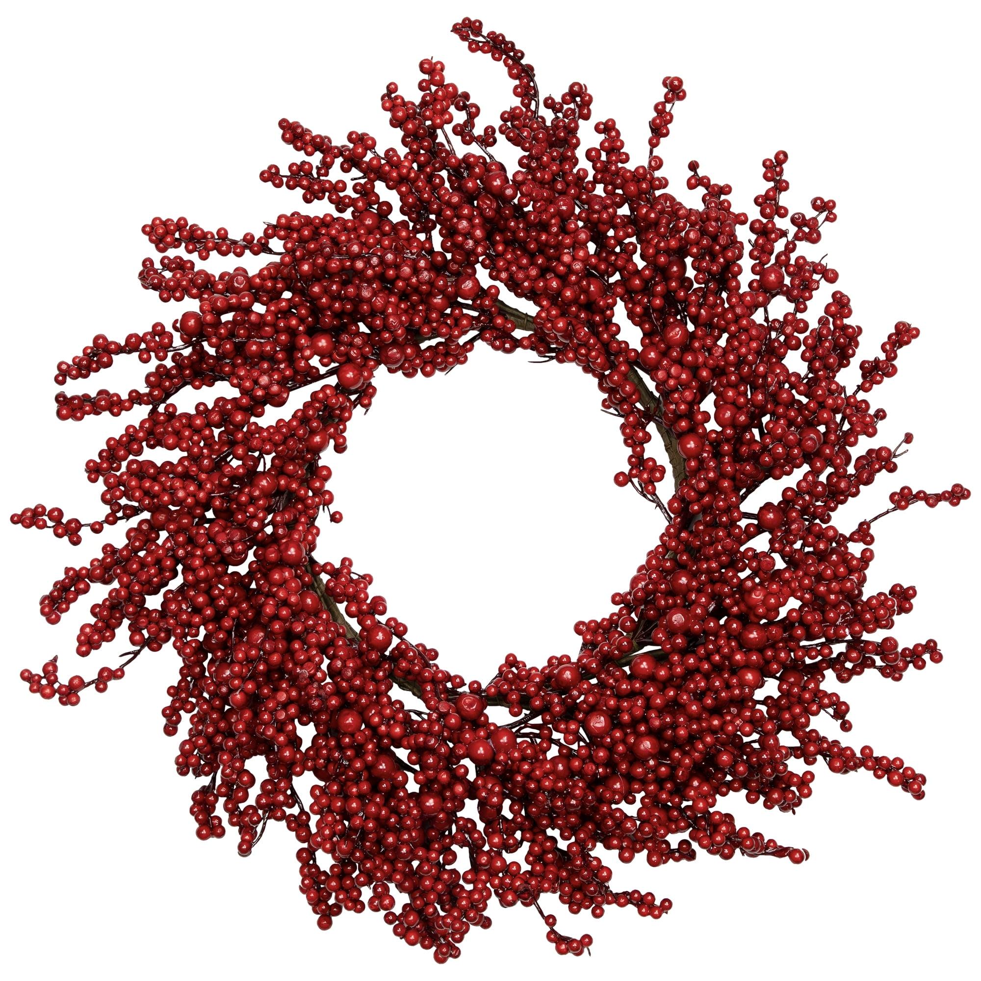 Festive Red Berry 22" Artificial Christmas Wreath