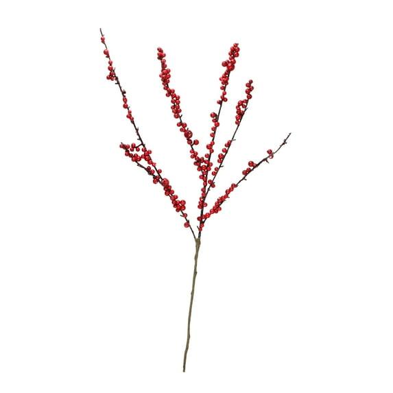 Northlight Seasonal 25-Inch Red Berries Artificial Christmas Twig Branch Spray | Wayfair