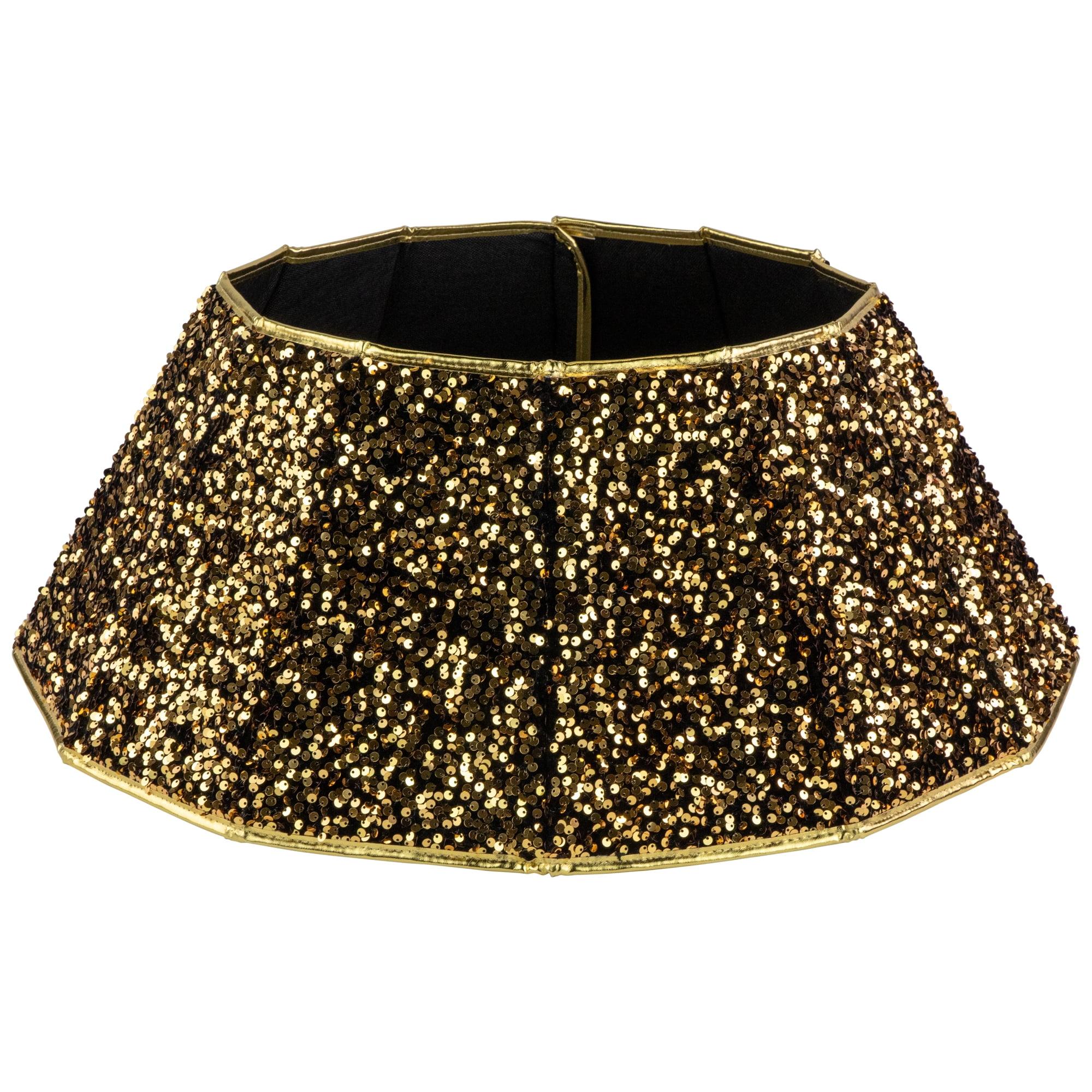 Northlight 26" Gold Sequins Hexagonal Christmas Tree Collar