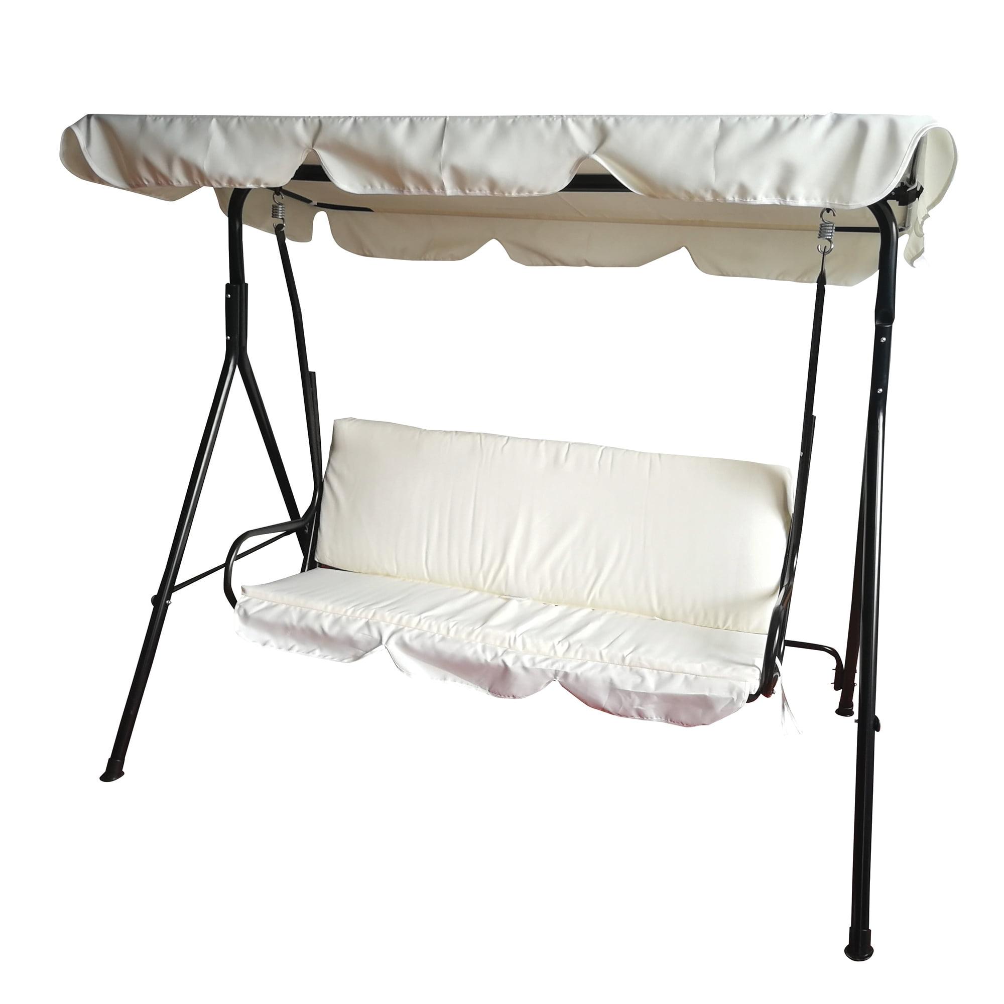 Northlight Seasonal 3-Seater Outdoor Patio Swing with Adjustable Canopy