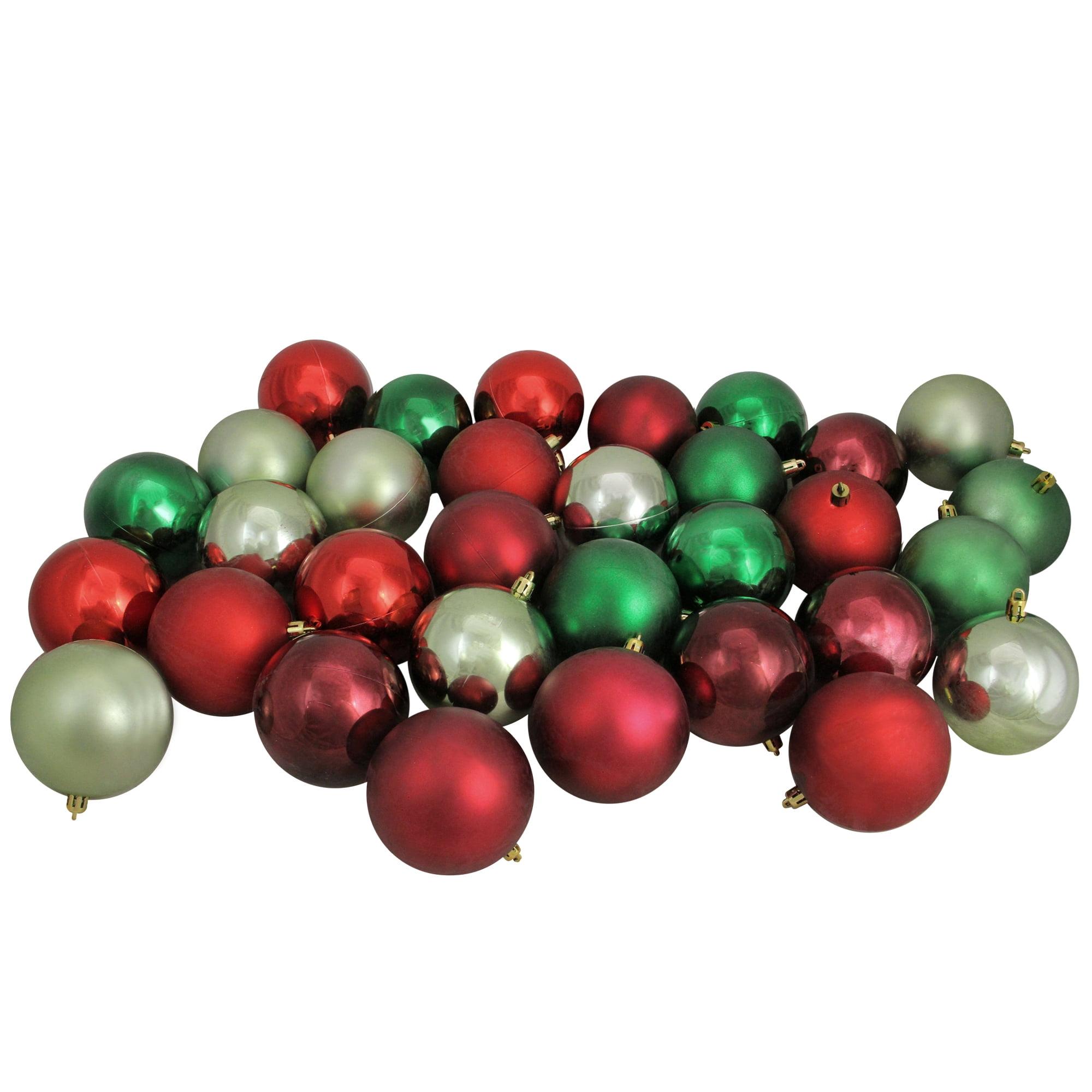 Shatterproof 2-Finish Christmas Ball Ornaments