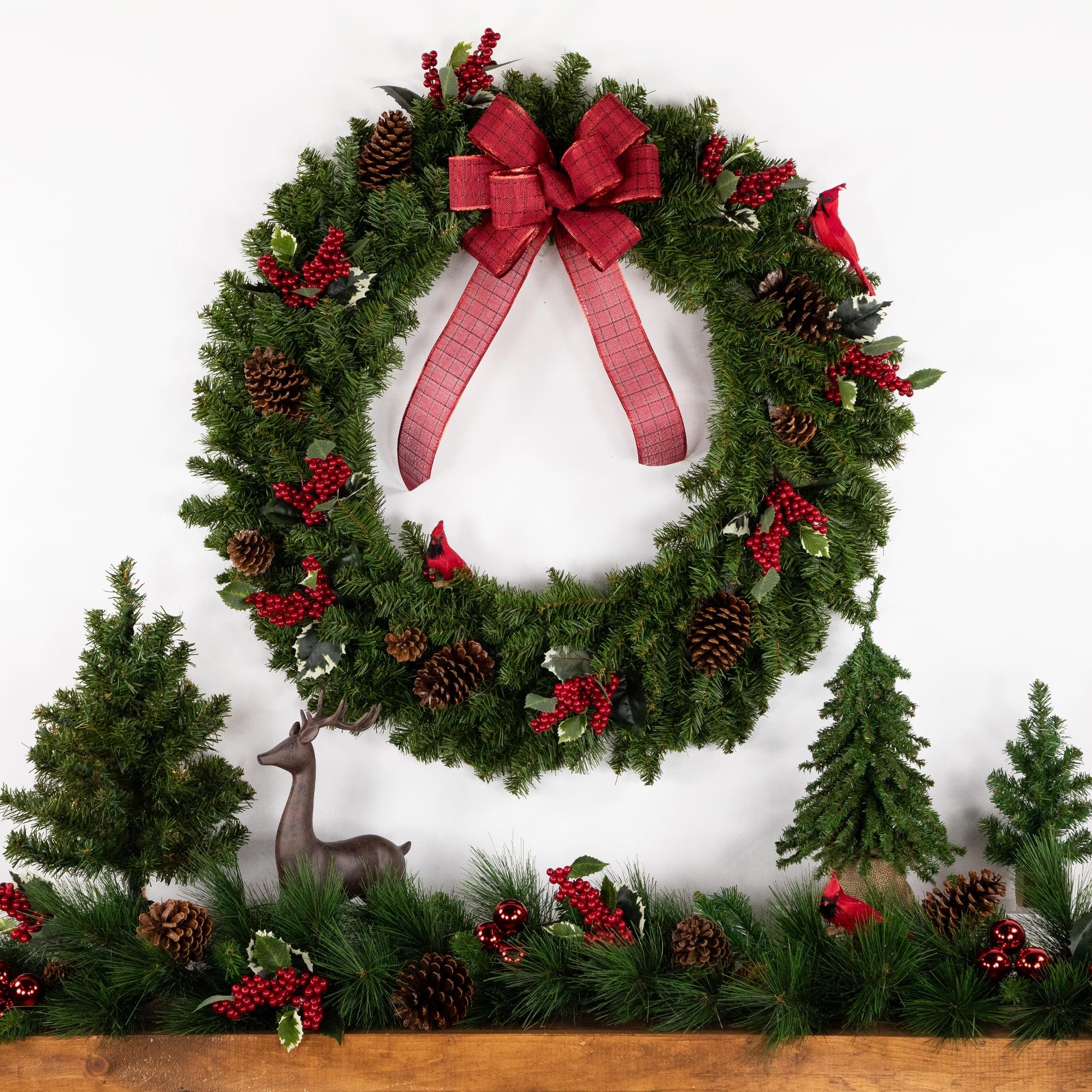 Lush Two-Tone Canadian Pine 36" Artificial Christmas Wreath - Unlit