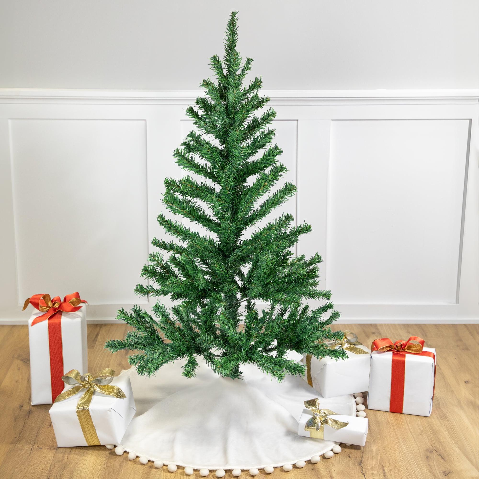 4-Foot Green Pine Artificial Christmas Tree with Plastic Stand