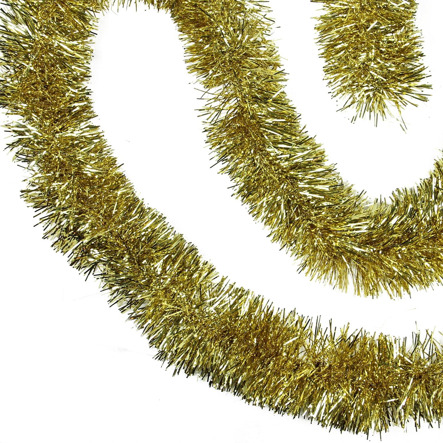 50' Gold Foil 3-Ply Tinsel Christmas Garland