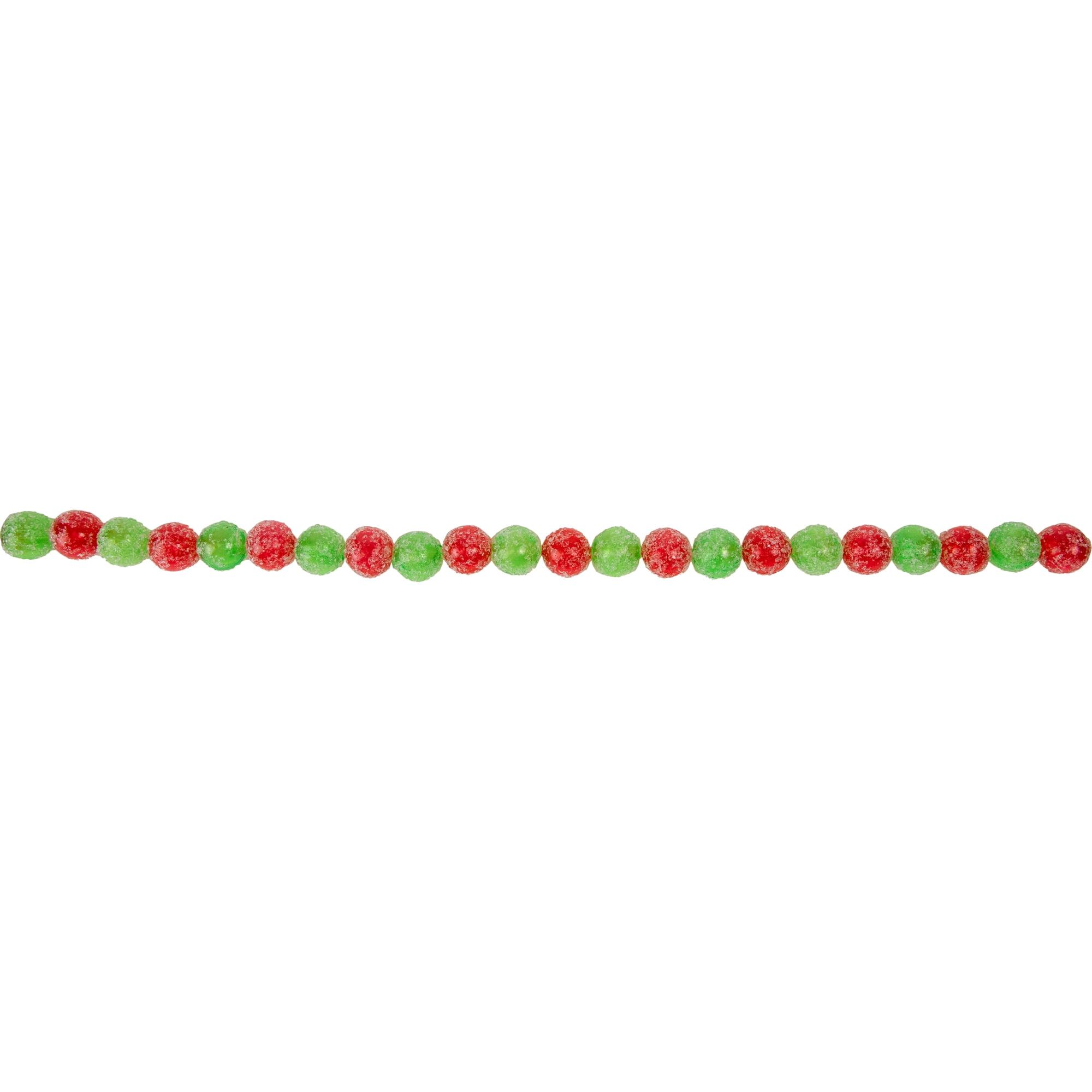 Northlight 6' Red and Green Glittered Candy Drop Christmas Garland,  Unlit