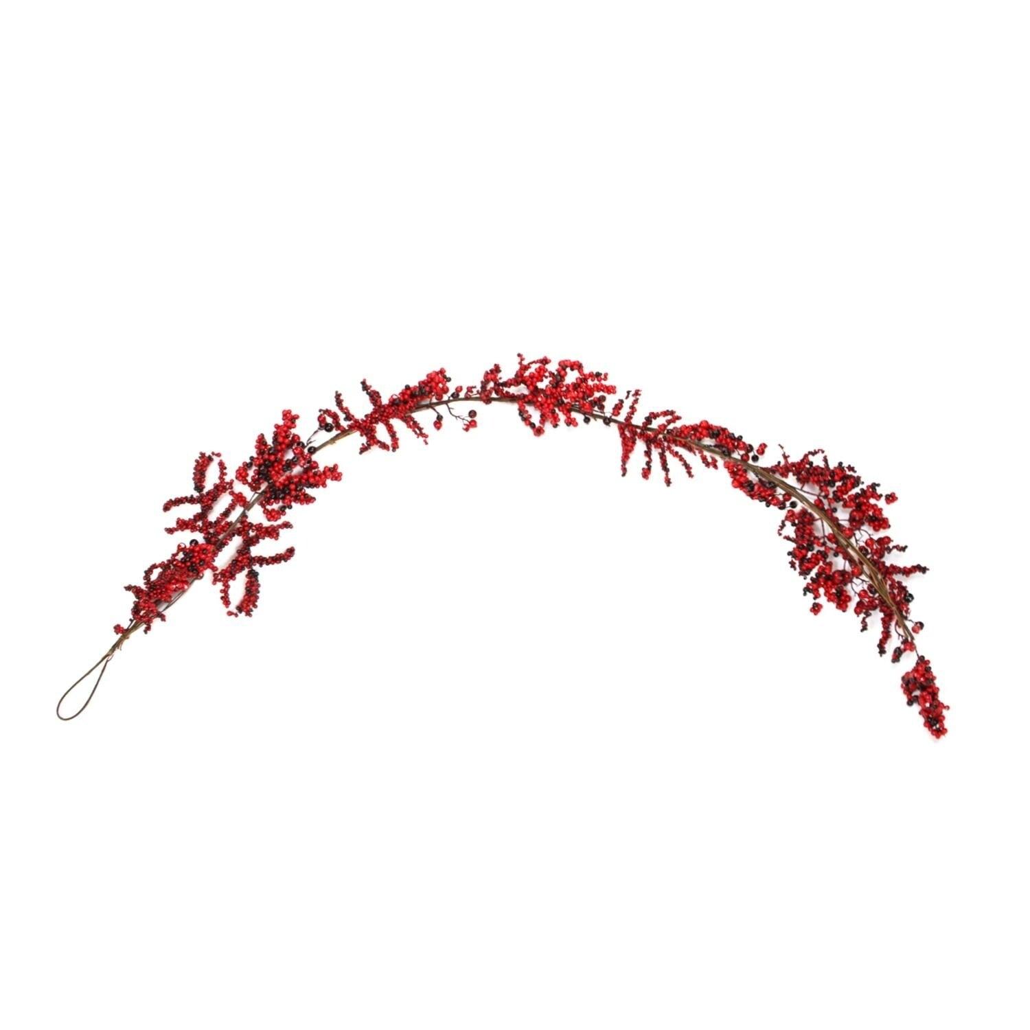 Northlight 6' x 8"" Burgundy Red Berry Artificial Christmas Garland- Unlit