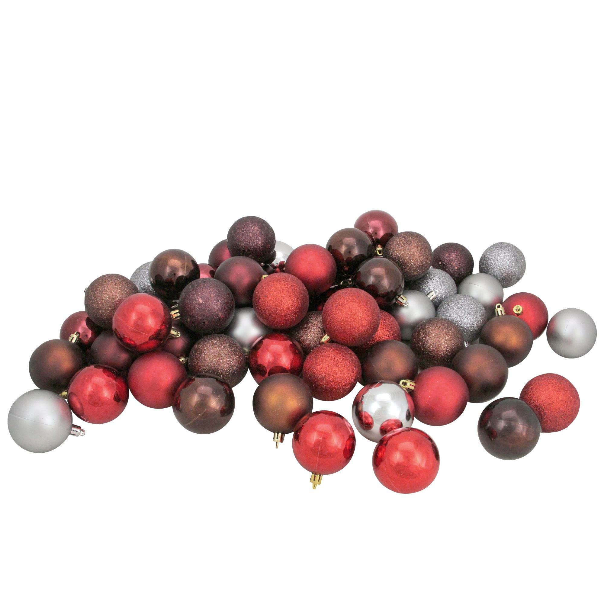 60ct Red Shatterproof Matte Christmas Ball Ornaments 2.5" (60mm)