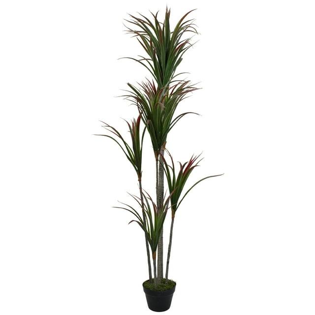 Northlight Seasonal 5.5' Green Artificial Potted Dracaena Marginata Plant