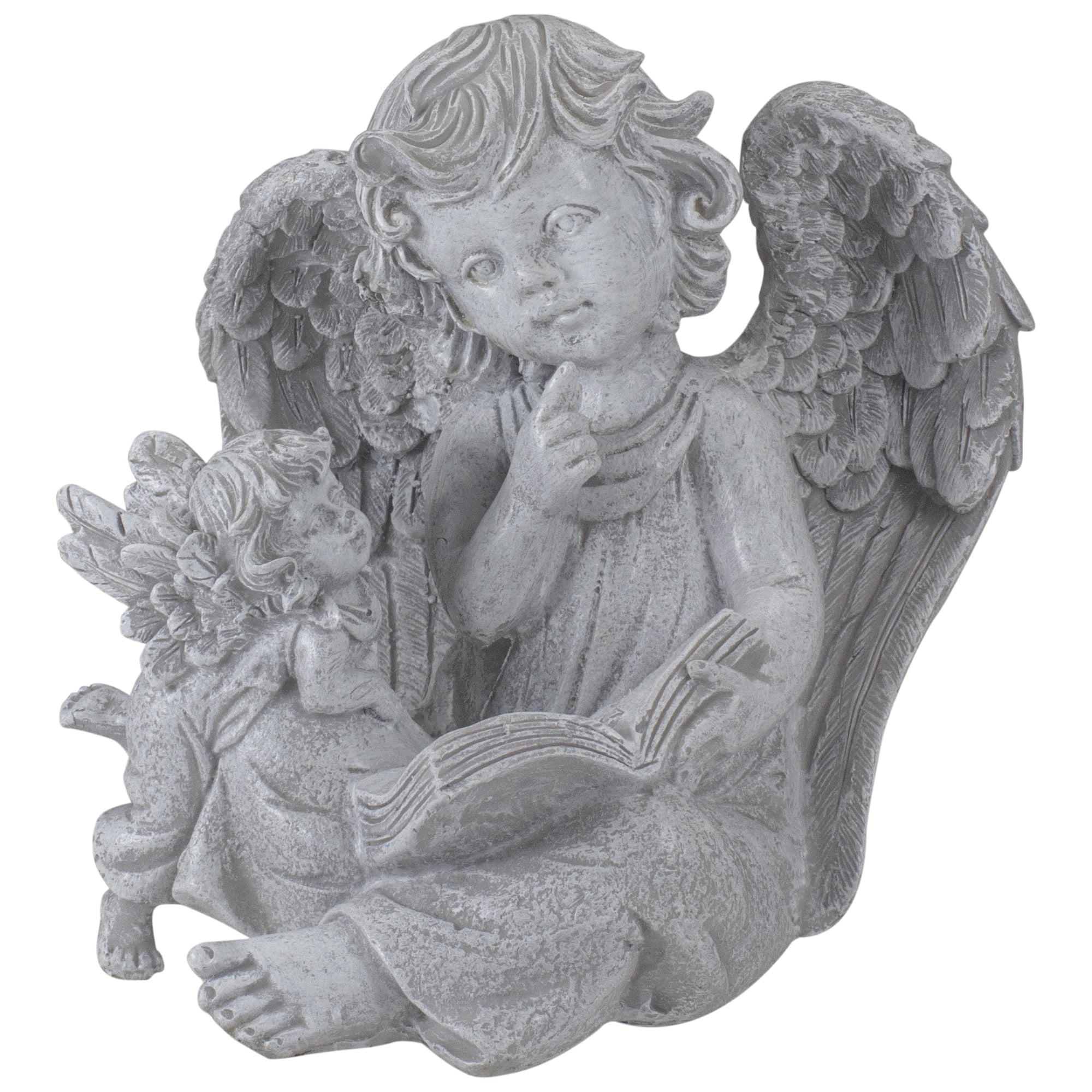 Northlight Seasonal 8.25" Reading Angels with Book Outdoor Garden Statue