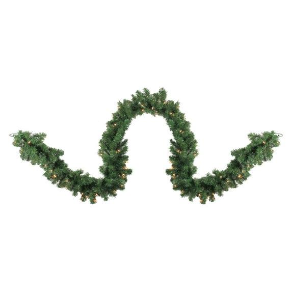 Northlight Seasonal 9' x 10" Pre-Lit Pine Artificial Christmas Garland - Clear Dura-Lit Lights